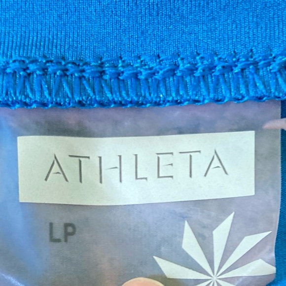 Athleta Nectar Deep Teal/Turquoise Faux Wrap Dress  (Size LP) - Picture 9 of 13